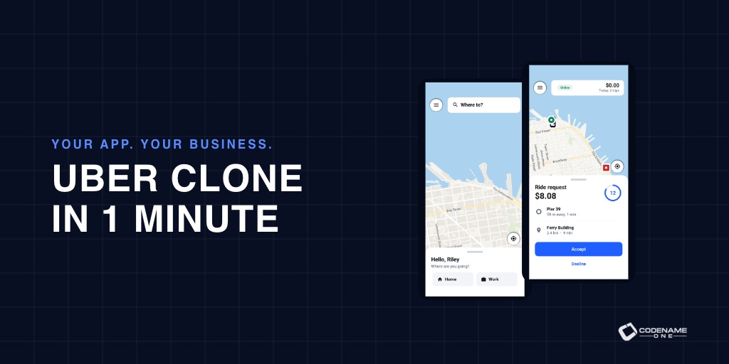 Create an Uber Clone in 1 Minute